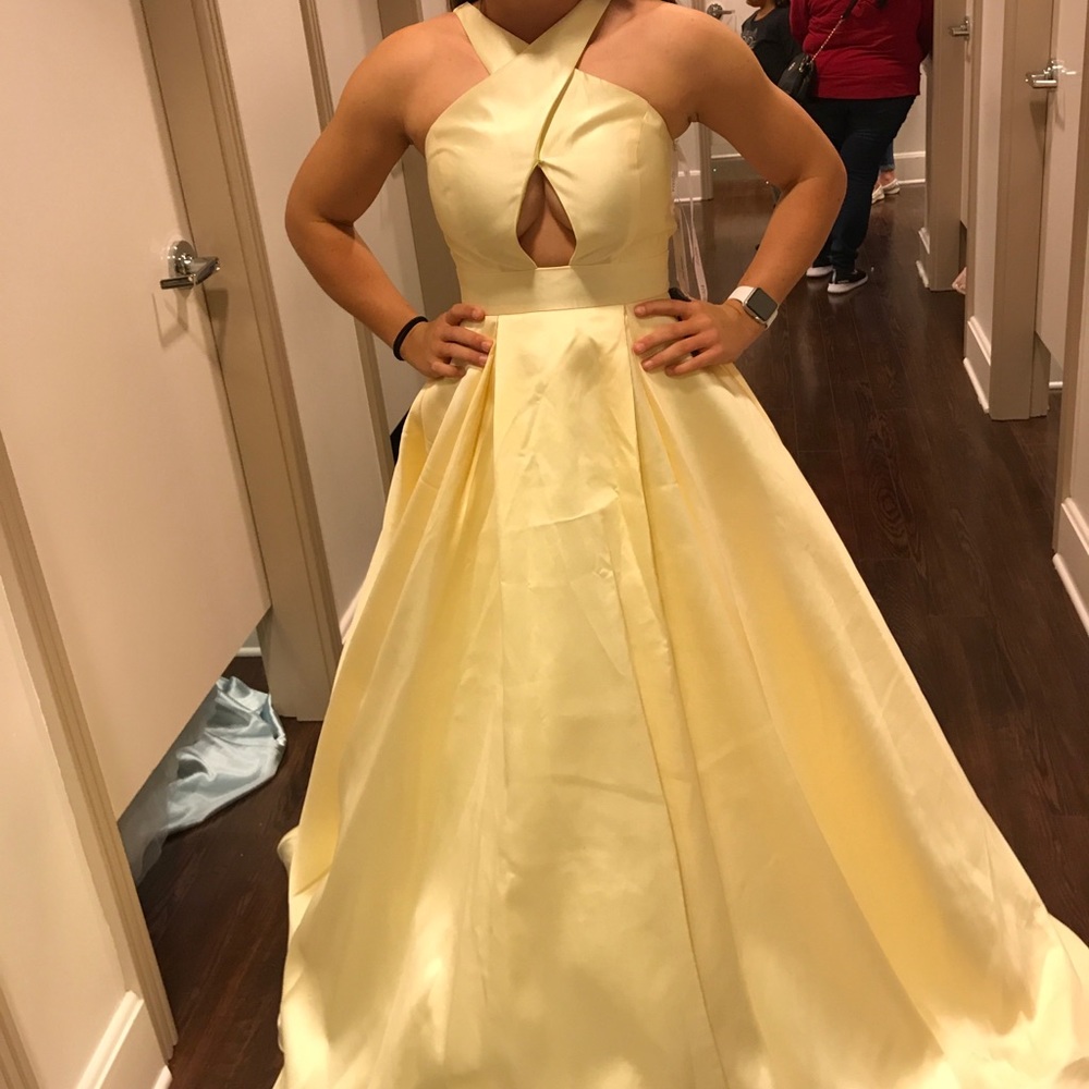 Yellow prom dress